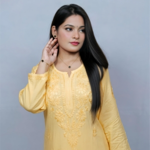 Dobby Cotton Plazo Set with Crochet Lace