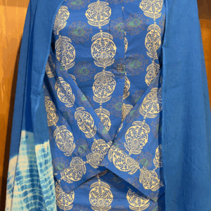 Royal Indigo Handblock Kurta Set with Dupatta - Summer Perfect
